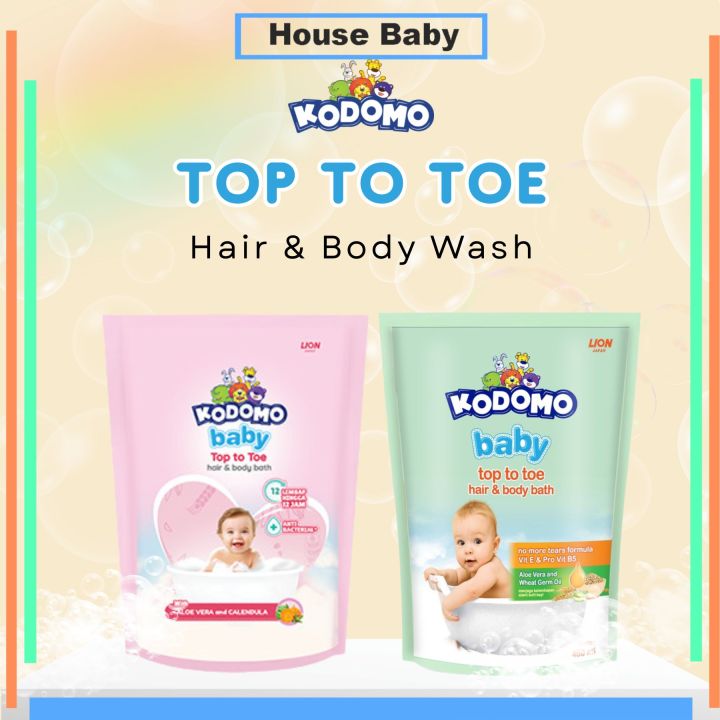 Kodomo Baby Top To Toe Hair And Body Bath Refill 450ml Sabun