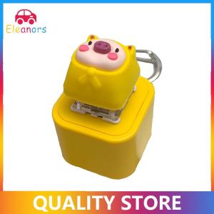 [Eleanor] Frog Croaking Fidget Toy - Rechargeable Frog Croaking Keychain Pig Croaking Stress Reliever With Colorful Lights