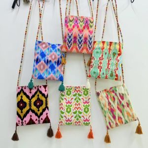 LANGJ พิมพ์แล้ว กระเป๋าโทรศัพท์แบบสะพายข้าง กระเป๋าถือ ลายเรโทร กระเป๋าโท้ตการ์ตูน ง่าย ปรับแต่ง กระเป๋าสะพายข้างขนาดเล็ก โทรศัพท์