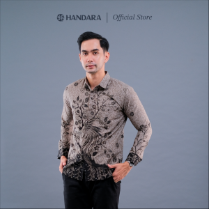 Batik Handara - Jatra Abu Hitam Kemeja Pria Furing Erro