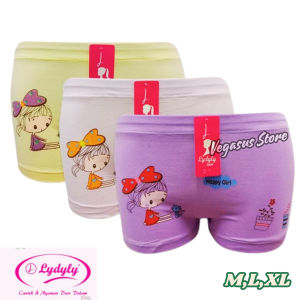 Celana Boxer Lidily CD Celana Dalam Anak Perempuan Hot Pants Usia 2-9 Tahun Ukuran MLXL Fashion