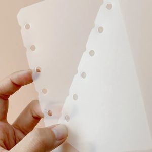 GINKG 2pcs A4 A5 A6 A7 กระดาษรีฟิลโน้ตบุ๊คแบบหลวม พีพี ดีไอวาย เติมบัตรดัชนีหน้าเกลียว Binder สร้างสรรค์และสร้างสรรค์ โปร่งใสโปร่งใส ตัวคั่นหน้าเครื่องผูกเกลียว อัลบัมภาพ