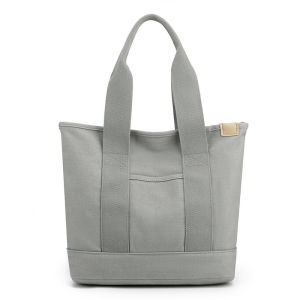 Popular pure cotton canvas bag Japanese-style simple pure cotton womens tote bag large size commuter style