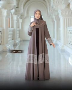 Mahira Abaya Ceruty Babydoll Variasi Brokat Terbaru 2025 lebaran set outer/Gamis Wanita Dewasa Terbaru 2025 Elegan/abaya terbaru lebaran 2025 Viral/Gamis Modern Lebaran Mewah/Dress abaya hitam/dress abaya turki terbaru modern elegan aesthetic
