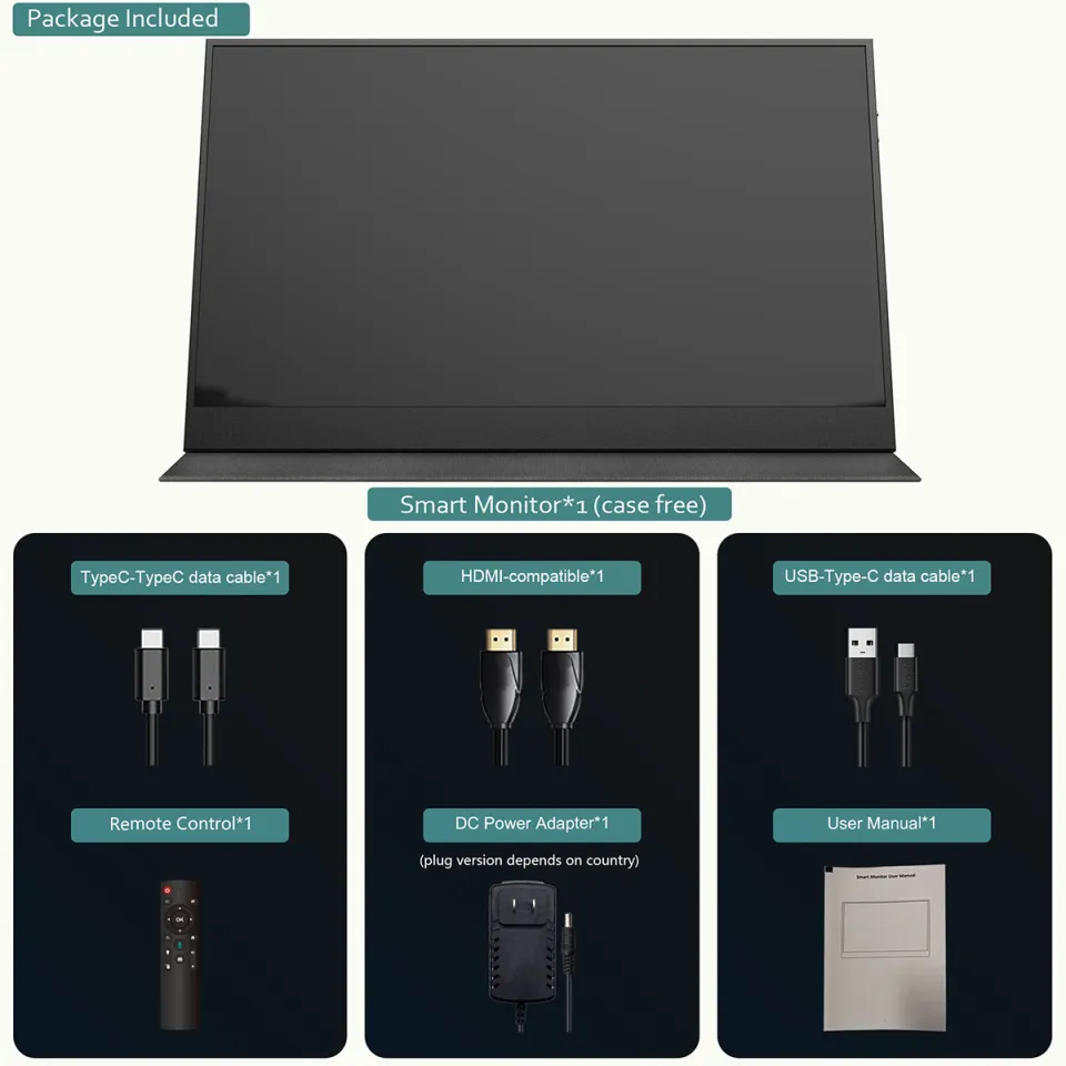 WiFi Wireless Android TV Smart Portable Monitor Goxgle Play