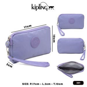 DOMPET POUCH KIPLING POLOS DAN MOTIF SERBAGUNA IMPORT