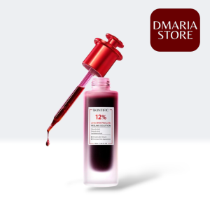 SKINTIFIC - 12% Acid Peeling Solution Serum 30ml | Eksfoliasi Essence Wajah Mengangkat Sel Kulit Mati Exfoliating Anti Acne Mencerahkan Jerawat Dark Spot Brightening Whitening Pore Blackhead Removal Firming Exfoliating with AHA BHA PHA LHA