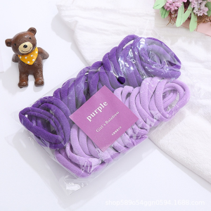 50Pcs/bag Korean Fashion Color Matching Towel Ring Seamless Hair Ties Color Rubber Head Band Tie Hair Rope Hair Accessories Rubber Band