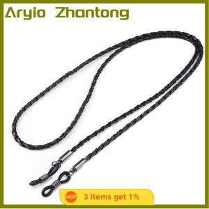 Aryio Thick Twist Sunglasses Leather Rope Chain Eyewear Braided Glasses Lanyard Strap Outdoor Non-slip Eyeglass Accessories