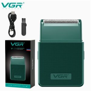 VGR V-376 V375 V353 Super Slim Shaver Black USB Rechargeable Foil Shaver with Accessories and Box