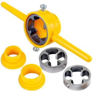 6Pcs/Set Pipe M10 Threading Tool PVC Thread Maker 1/2 3/4 1 Inch Pipe Threader Tap Die Plumbing