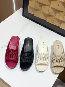 [Free Shipping] Thick-soled height-increasing slippers for women new summer indoor fashion wedge sandals high-heeled non-slip breathable casual for outdoor wear