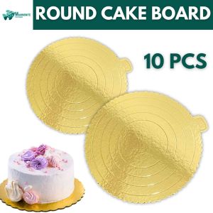 10PCS Round Wave Edged Gold Cake Board 8in 10in 12in 14in