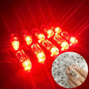 Combo 3 Đèn LED viên đạn nhựa trong màu ĐỎ ko chớp - Trang trí tiệc tùng đèn trung thubong bóng