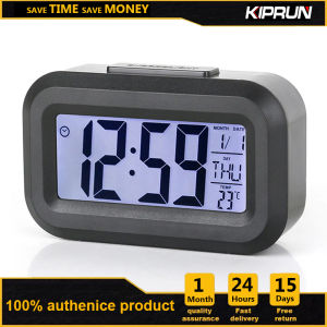 KIPRUN Mini Alarm Clock LED Backlight Temperature Date Display Clocks