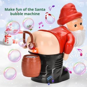 sunmi Christmas light music bubble machine toy funny Santa Claus electric water bubble machine