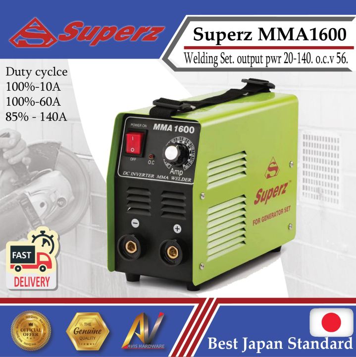 Superz Mma1600 Inverter Dc Arc Welding Machine 140a Lazada 1868