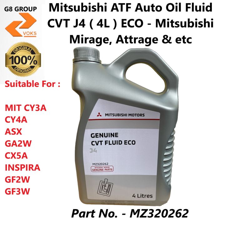 Mitsubishi Automatic Transmission Fluid ( ATF ) CVT J4 ( 4L ) ECO ...