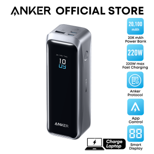 Anker Prime Power Bank 20100mAh 3-Port 220W Portable Charger Flight Friendly Laptop Power Bank A110B