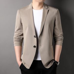 Mens Lightweight Casual Suit Jacket Male Blazers Slim Fashionable Plus Size Jacket