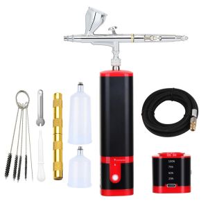 2026 Rechargeable Airbrush Barber Toy Model Helmet TshirtPaint Art Craft Textile Mural Cosmetic Makeup Nail Beauty Cake Compressor