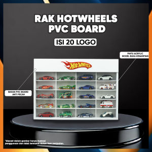 RAK HOTWHEELS PVC BOARD ISI 20 MODEL KOTAK DENGAN LOGO