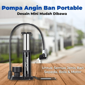 PUSAT TaffSPORT Pompa Angin Sepeda dan motor Ban injak Manual Bike Tire Pump 160 PSI FP1845D