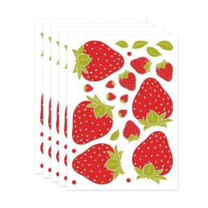 Strawberry Shaped Sticker Waterproof PVC Wall Decorative Sticker Removable Window Clings For Wall Furniture Glass Door