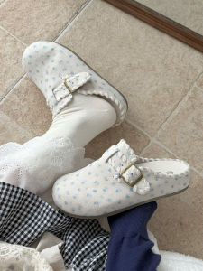 Free Shipping Lychee Park Retro Soft-Soled Slippers For Women Slip-On Style Half-Slipper Design Thick-Soled Shoes