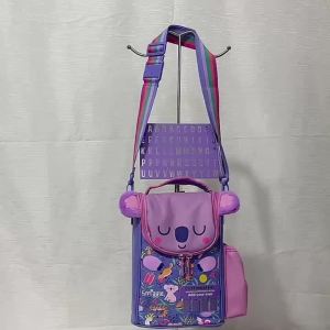 Australia Smiggle Original Lunch Bag Girls Kids Crossbody Bag Purple Koala Cute Waterproof Bento Bag Shoulder Bags Fruit 9 Inch