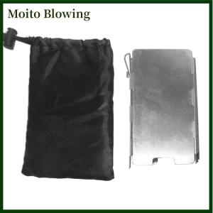 Moito Outdoor camping stove set pot accessories windshield with pin 9 pieces of mini windshield with cloth bag