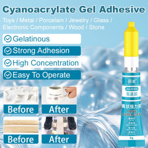 Cyanoacrylate Super Glue Strong Bonding Fast Drying High Viscosity Paste Instant Adhesive for Metal Wood Plastic Repair