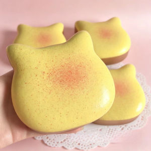 SKISOPGO Cat Shape Bread Squishy Toy Slow Rising Stress Relief Toy Antistress Fidget Sensory Squeeze Gift for Adults Kids