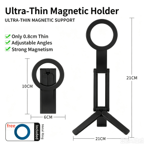 Magnetic Phone Tripod Stand Multifunctional Foldable Desktop Tripod Horizontal and Vertical Handheld Photography Live