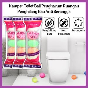 amper Toilet Ball Colour Isi 5 Bola/Pengharum Ruangan Dapur Lemari/Penghilang Bau Anti Serangga Penjamuran Serbaguna