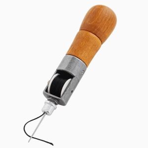 btnx DIY Leather Craft Waxed Thread Sewing Tools Edge Stitch Strips Cobbler Awl Lock Stitcher Kit Leather Hand Sewing Machine T6H1N