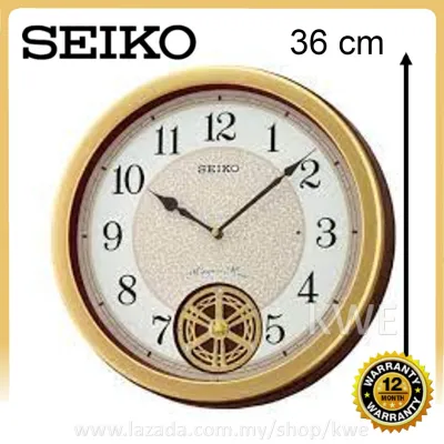 100% ORIGINAL SEIKO Melodies in Motion Analogue Wall Clock QXM388 (QXM388G) [Jam Dinding Berbunyi]