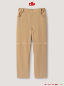 Quần Kaki Bé Trai Riomio Vải Co Giãn Cạp Chun Đi Học Brian Size 6/7–11/12 (25–45kg) RQT1071