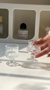 Nexlent Household Diamond Goblet Wine Whiskey Glass 50ML Champagne Fruit Juice Wine Glass 1Pc