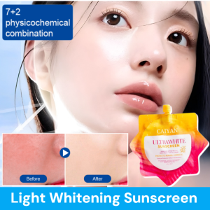 Light Whitening Sunscreen Ultrawhite Sunscreen UVA/UVB SPF50 PA++++ Brightening for All Skin Types