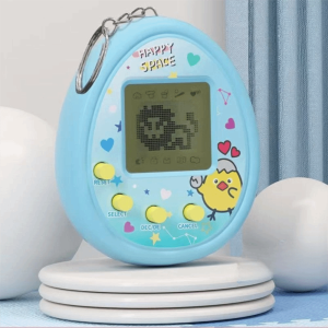 JIYAN2866 Pixel Screen Electronic Pets Game Keychain Handheld Interactive Pet Toy Funny Virtual Digital Animals Toys Children