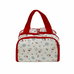 THOMA สวัสดีค่ะคิตตี้ กระเป๋าถือเครื่องสำอาง ผ้า การ์ตูน กระเป๋าเครื่องสำอางผู้หญิง สะดวก สามชั้น กระเป๋าแต่งหน้าแบบพกพา ใช้สำหรับการเดินทาง