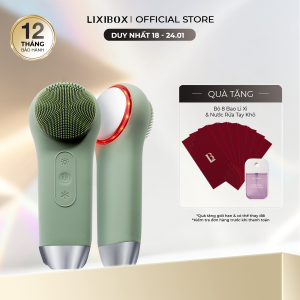 [SALE TẾT] Máy Rửa Mặt Massage Tích Hợp Liệu Pháp Ánh Sáng Và Nhiệt Halio Multi-Task Cleansing & Massaging Device With Red Blue Light Therapy 5 In 1