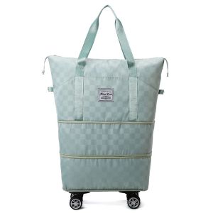 Universal Wheel Folding Luggage Bag Air Consignment Bag Water Proof Foldable Travel Bag