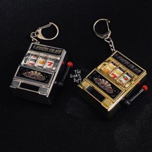 The Goats Dept - Las Vegas Spin A Slot Keychain / gantung kunci judi model las vegas asli bisa berputar lucky jackpot gold silver hadiah unik asli pacar pasangan lucu kado pria wanita