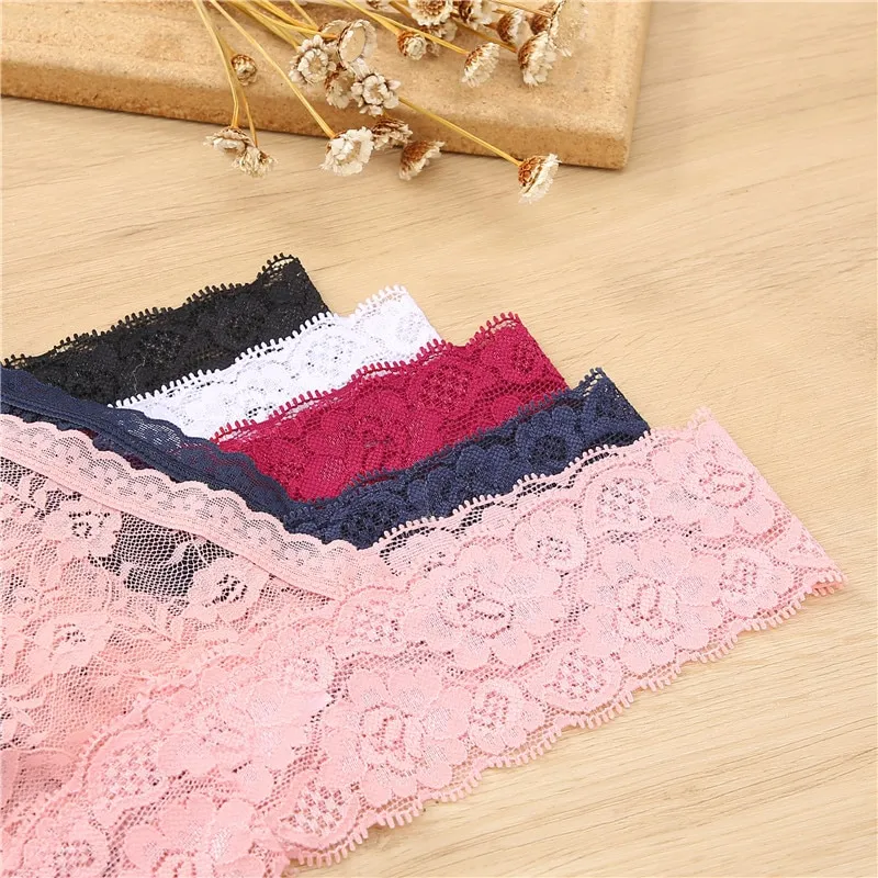 AllOfMe 1PC/3PCS Lace Sexy Women Transparent Panties Lace