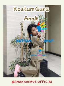 Baju Guru Anak TK Paud - Kostum Guru Anak - Baju Guru PNS Bawahan Rok Lengan Panjang