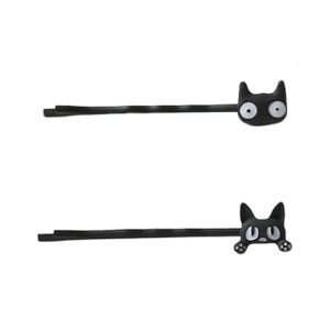 Black Cats Hair Pin for Girls and Kids Hair Shaping Side Pin Hair Styling Tool Simple Hair Clip Lovely Hair Decoration