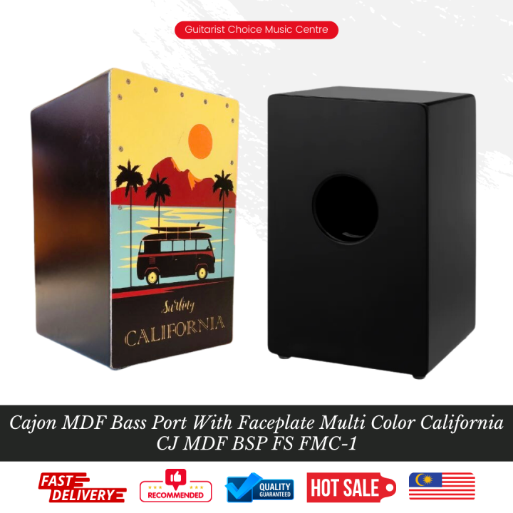 Cajon XDrum Design Série Route 66 - Instrument Percussion Vintage Avec Basse Puissante