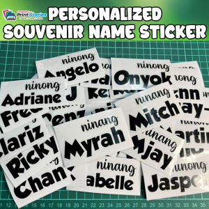 Customized Souvenir Sticker 3x2inches | Ninong/Ninang Name Sticker for Wedding Baptismal Birthday Etc.